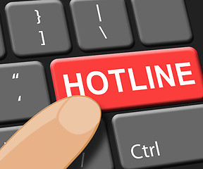 Image showing Hotline Key Shows Online Help 3d Illustration