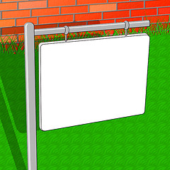 Image showing Blank Sign Shows Copy Space 3d Illustration