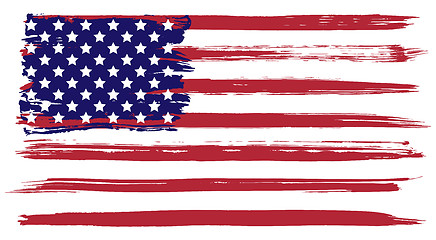 Image showing Grunge USA flag
