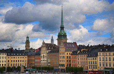 Image showing STOCKHOLM, SWEDEN - AUGUST 20, 2016: View of Gamla Stan and St. 