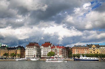 Image showing STOCKHOLM, SWEDEN - AUGUST 20, 2016: Many people walk and visit 