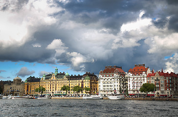 Image showing STOCKHOLM, SWEDEN - AUGUST 20, 2016: Many people walk and visit 