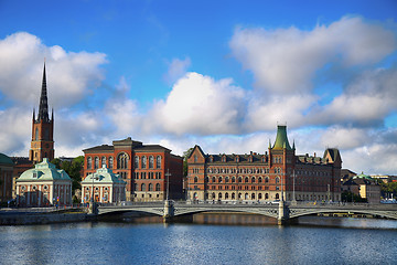 Image showing STOCKHOLM, SWEDEN - AUGUST 19, 2016: Beautiful View of church Ri