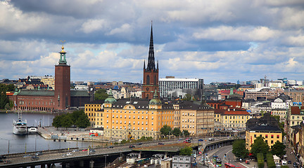 Image showing STOCKHOLM, SWEDEN - AUGUST 20, 2016: Aerial view of Stockholm fr