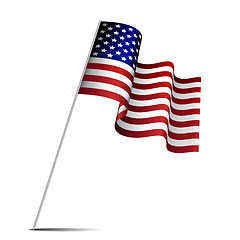 Image showing Waving american flag