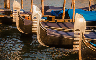 Image showing Venice, Gondolas detail