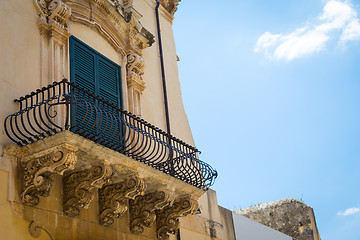 Image showing NOTO, ITALY - Detail of Baroque Balcony, 1750