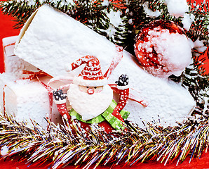 Image showing new year celebration, Christmas holiday stuff, tree, toys, decor