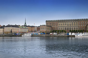 Image showing STOCKHOLM, SWEDEN - AUGUST 20, 2016: View of Gamla Stan and The 