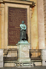 Image showing STOCKHOLM, SWEDEN - AUGUST 19, 2016: Statue of the writer Olaus 