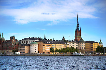 Image showing STOCKHOLM, SWEDEN - AUGUST 20, 2016: Tourists boat and View of G