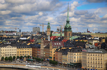 Image showing STOCKHOLM, SWEDEN - AUGUST 20, 2016: Aerial view of Stockholm fr