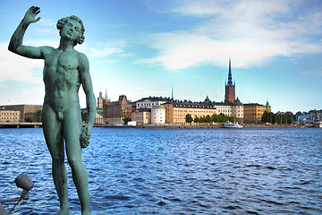 Image showing STOCKHOLM, SWEDEN - AUGUST 20, 2016: Song statues near Stockholm