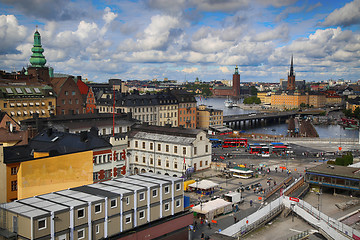 Image showing STOCKHOLM, SWEDEN - AUGUST 20, 2016: Aerial view of Stockholm fr