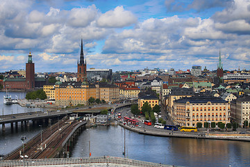 Image showing STOCKHOLM, SWEDEN - AUGUST 20, 2016: Aerial view of Stockholm fr