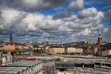 Image showing STOCKHOLM, SWEDEN - AUGUST 20, 2016: Aerial view of Stockholm fr