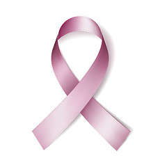 Image showing Realistic pink ribbon
