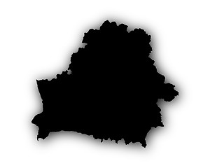 Image showing Map of Belarus with shadow