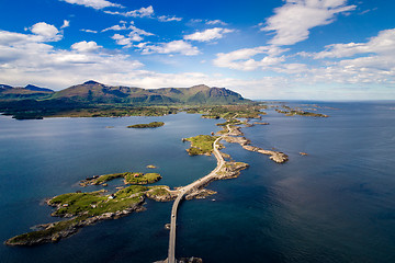 Image showing Atlantic Ocean Road aerial photography.