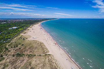 Image showing Italy, the beach of the Adriatic sea. Rest on the sea near Venic