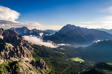 Image showing National Nature Park Tre Cime In the Dolomites Alps. Beautiful n