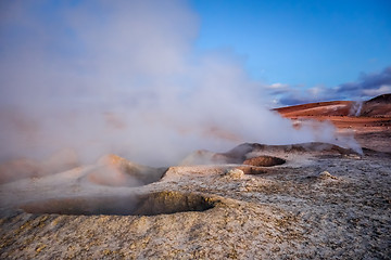 Image showing Sol de manana geothermal field in sud Lipez reserva, Bolivia