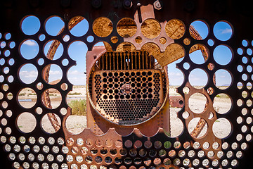 Image showing Train cemetery in Uyuni, Bolivia