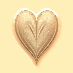 Image showing soft gold heart