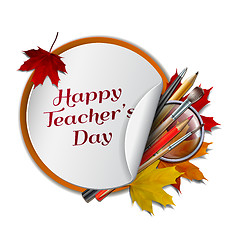 Image showing Teacher s Day vector card.