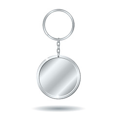 Image showing silver keychain circle shape