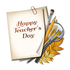 Image showing Teacher s Day vector card.