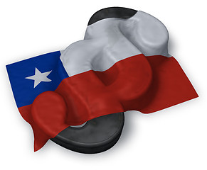 Image showing flag of chile and paragraph symbol - 3d illustration