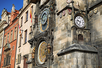 Image showing The Prague old City Hall and Astronomical clock Orloj at Old Tow