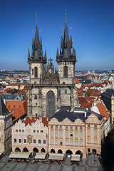 Image showing Church of our Lady Tyn in Prague, Czech Republic