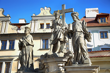 Image showing Statuary of Christ the Saviour with St. Cosmas and St. Damian on