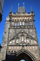 Image showing View of the Old Town Bridge Tower in Prague, Czech Republic