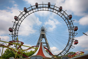 Image showing VIENNA, AUSTRIA - AUGUST  17, 2012: View of Prater giant wheel e