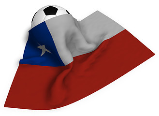 Image showing soccer ball and flag of chile - 3d rendering