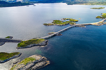 Image showing Atlantic Ocean Road aerial photography.