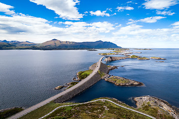 Image showing Atlantic Ocean Road aerial photography.