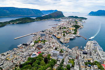 Image showing Aksla at the city of Alesund , Norway