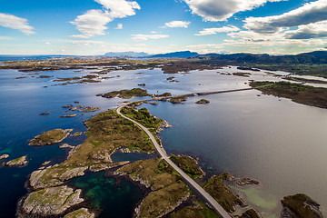 Image showing Atlantic Ocean Road aerial photography.