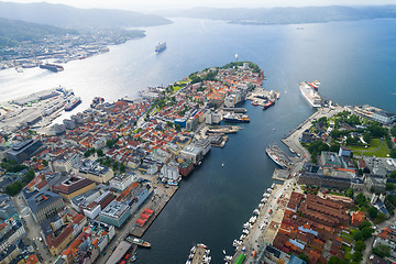 Image showing Bergen is a city and municipality in Hordaland on the west coast