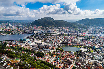 Image showing Bergen is a city and municipality in Hordaland on the west coast