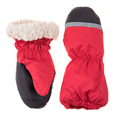 Image showing Children\'s autumn-winter mittens