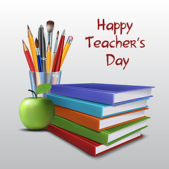 Image showing Teacher s Day vector card.