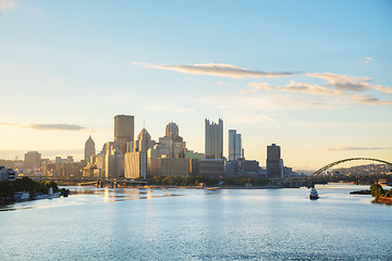 Image showing Pittsburgh cityscape with the Ohio river