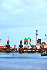 Image showing Berlin cityscape with Oberbaum bridge