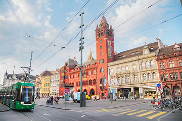 Image showing Marktplatz with the Rathaus in Basel