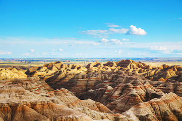 Image showing Scenic view at Badlands National Park, South Dakota, USA